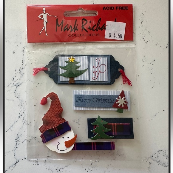 Assorted Craft Supplies for Scrapbooking & Card Making Christmas Theme Lot of 5 - Picture 2 of 6